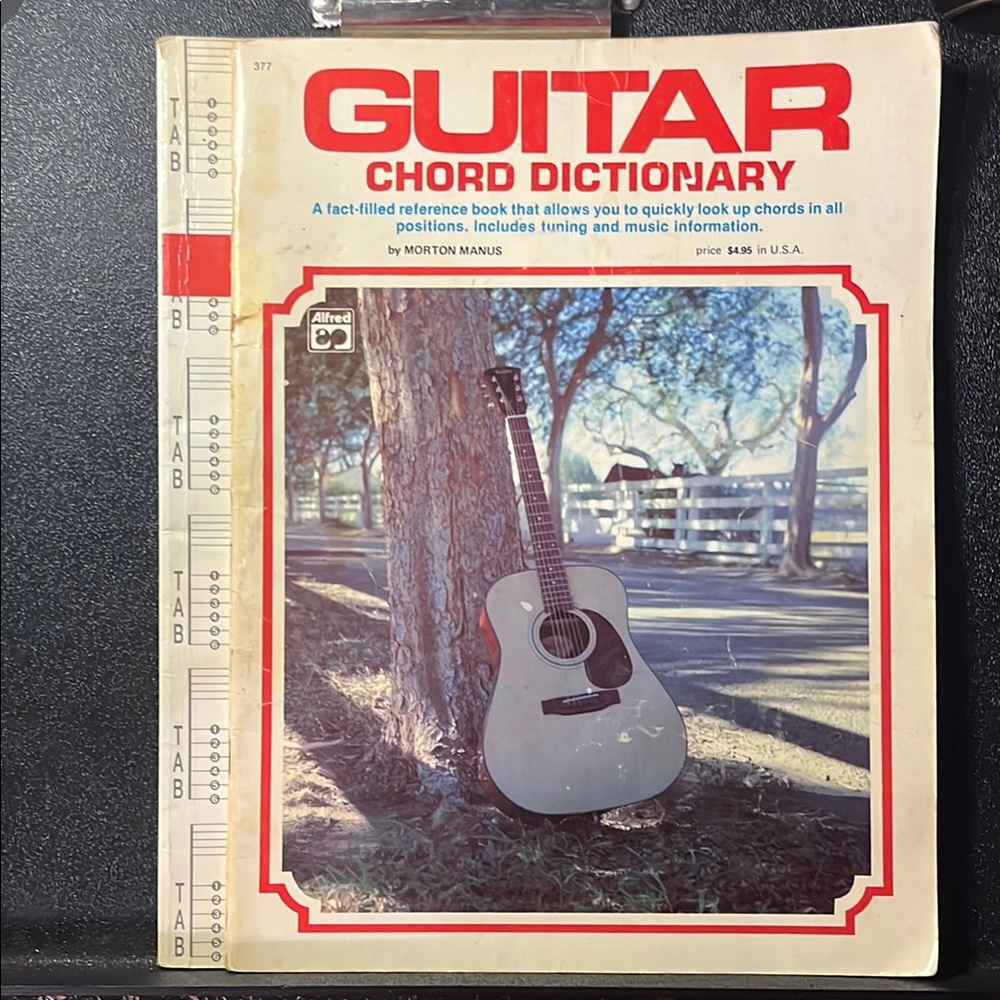 Guitar Chord Dictionary Coffee Table Book - White Cover
